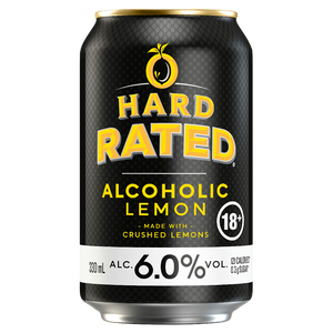 Hard Rated Lemon 6.0% 330mL Cans 24 Pack (Q)