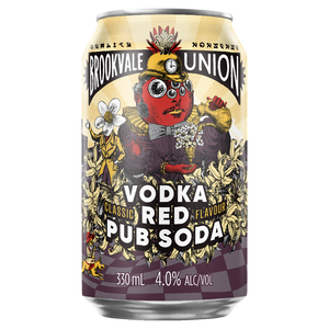 Brookvale Union Vodka Red Pub Soda 330mL Cans 24 Pack (Q)