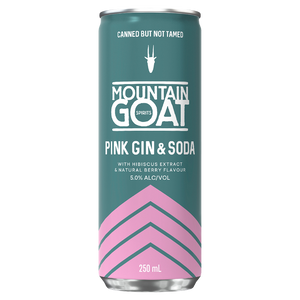 Mountain Goat Pink Gin & Soda 275mL Cans 24 Pack (Q)