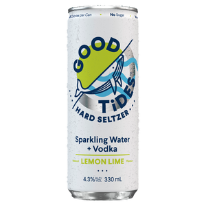 Good Tides Hard Seltzer Lemon Lime 330mL Cans 24 Pack (Q)