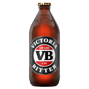 Victoria Bitter Low Carb 375mL Bottles 24 Pack (Q)
