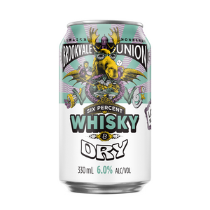 Brookvale Union Whisky & Dry 6.0% 330mL Cans 24 Pack (Q)
