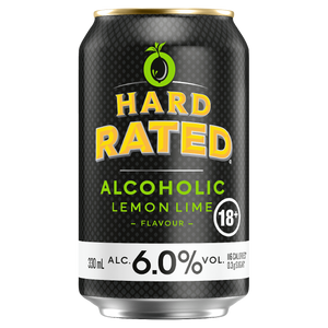 Hard Rated Lemon Lime 6.0% 375mL Cans 24 Pack
