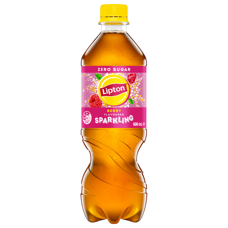 Lipton Iced Tea Sparkling Berry Zero Sugar 600mL PET Bottles 24 Pack