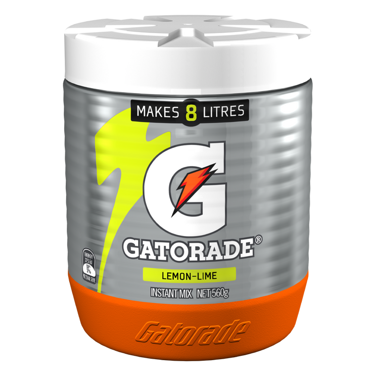 Gatorade Lemon Lime Powder 560g Canisters 6 Pack
