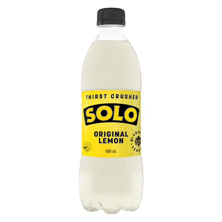 Solo Lemon 600mL PET Bottles 24 Pack