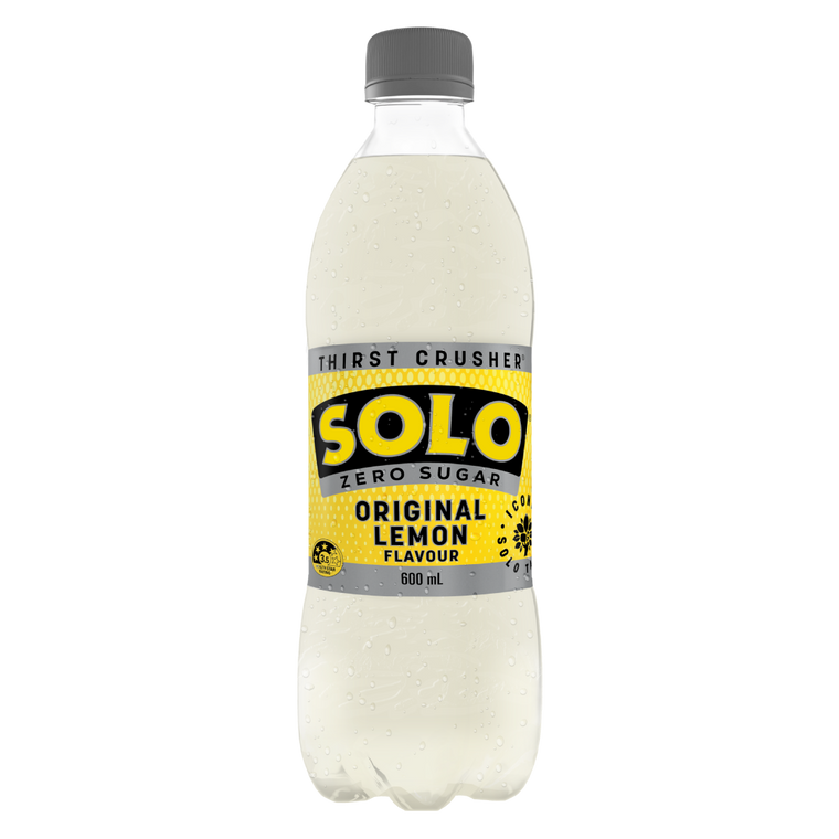 Solo Zero Sugar 600mL PET Bottles 24 Pack
