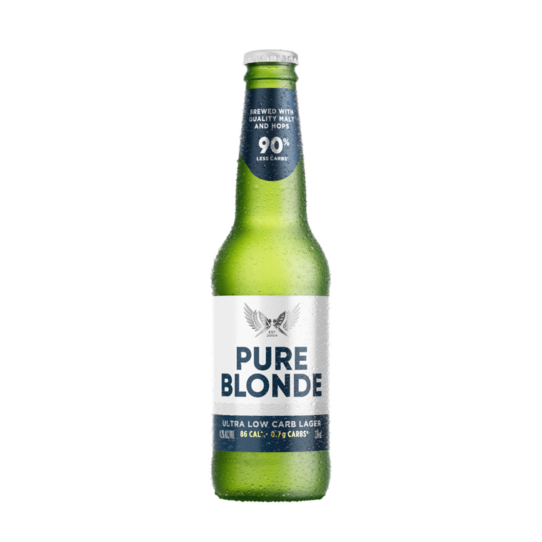 Pure Blonde Ultra Low Carb 330mL Bottles 24 Pack