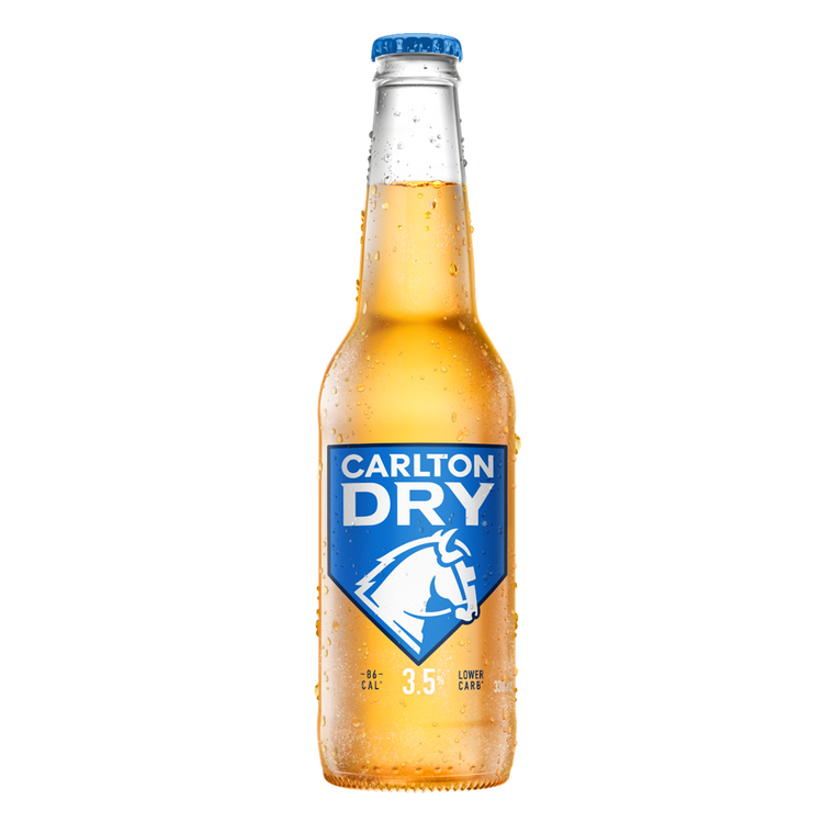 Carlton Dry Mid 3.5% 330mL Bottles 24 Pack