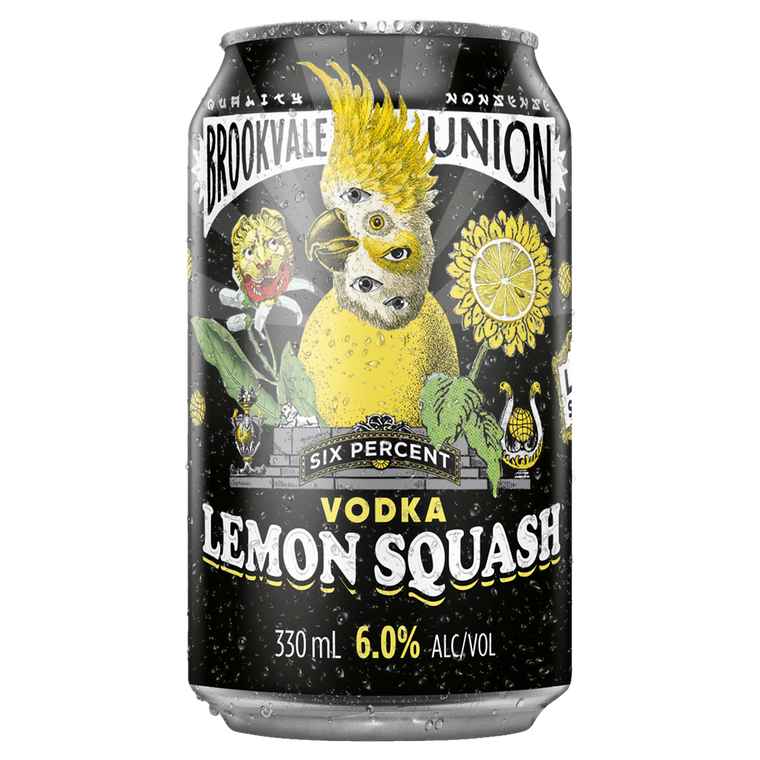 Brookvale Union Vodka Lemon Squash 330mL Cans 24 Pack