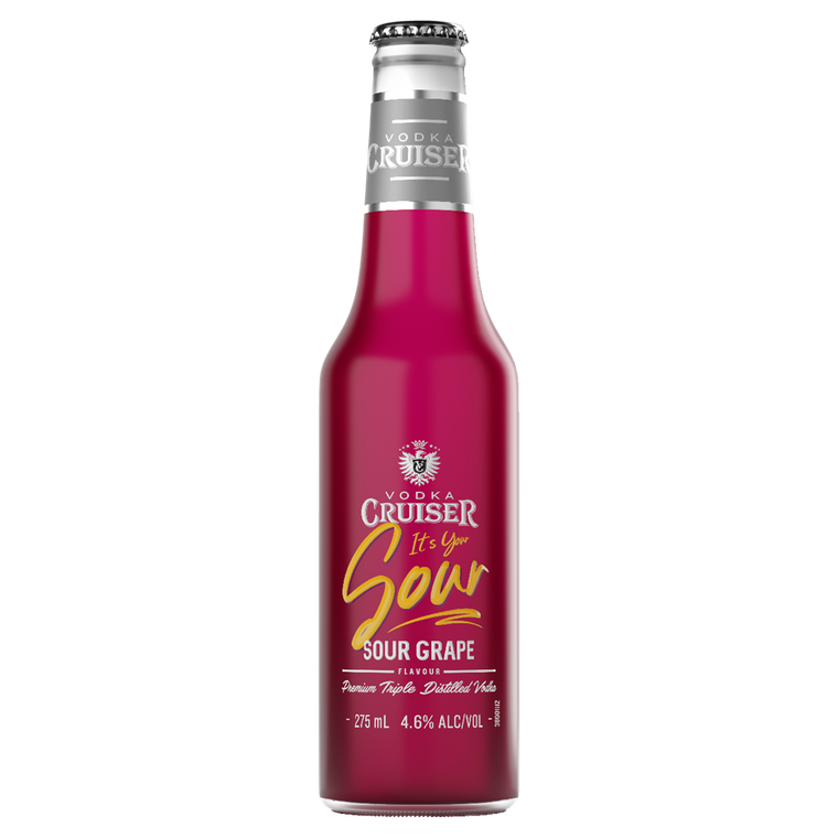 Vodka Cruiser Sour Grape 275mL Bottles 24 Pack