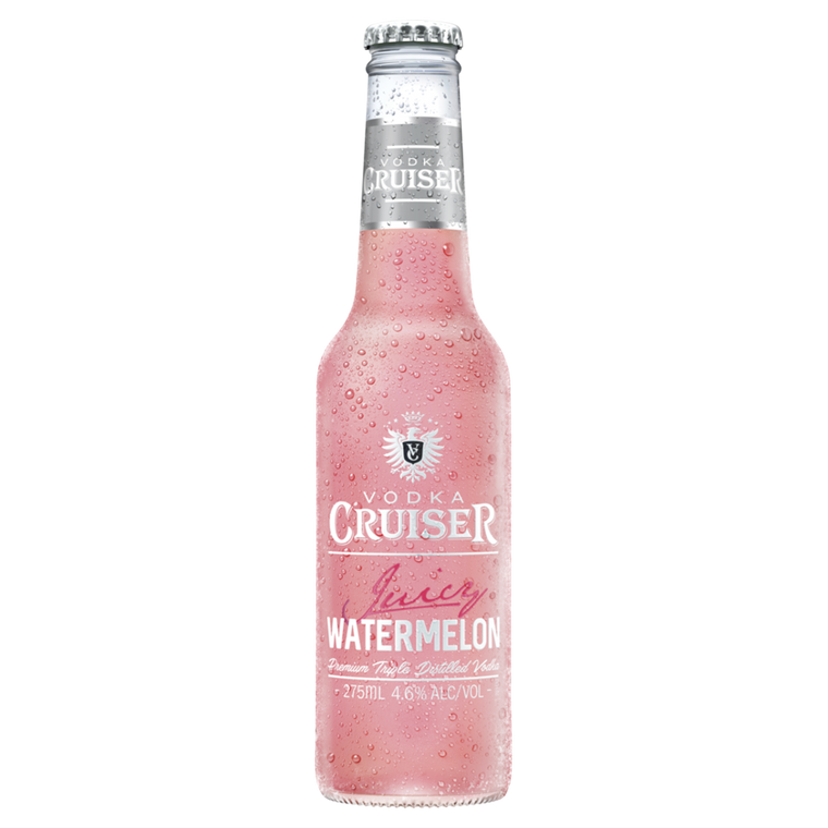 Vodka Cruiser Juicy Watermelon 275mL Bottles 24 Pack