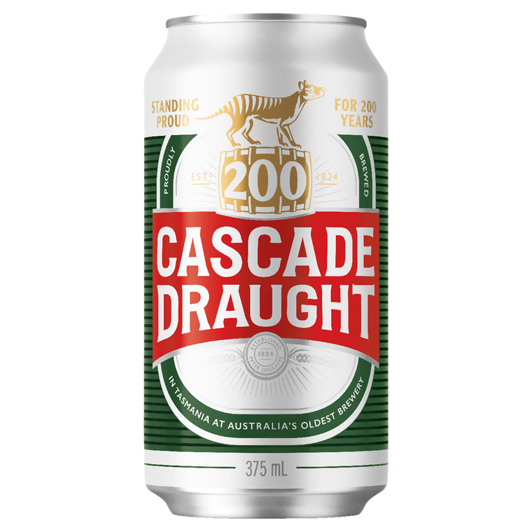 Cascade Draught 375mL Cans 24 Pack (200 Year Edition)