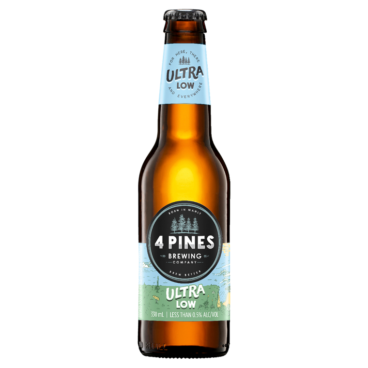 4 Pines Ultra Low 0.5% 330mL Bottles 24 Pack (Q)