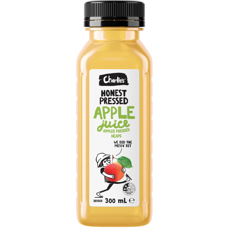 Charlies Honest Apple Juice 300mL PET Bottles 12 Pack (Q)
