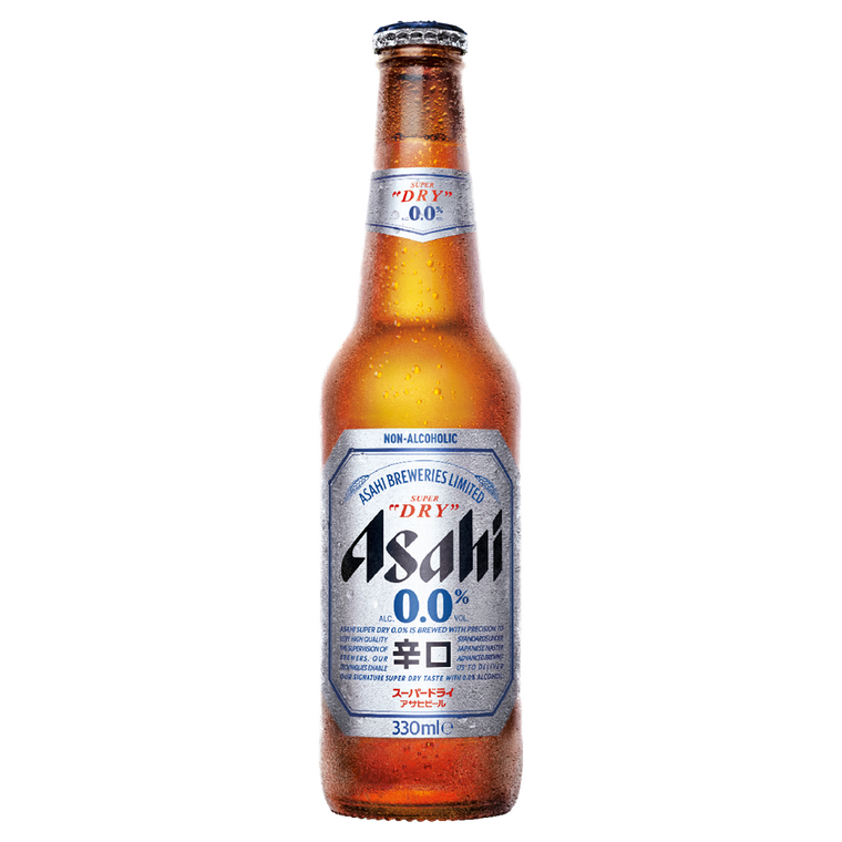 Asahi Super Dry 0.0% 330mL Bottles 24 Pack (Q)