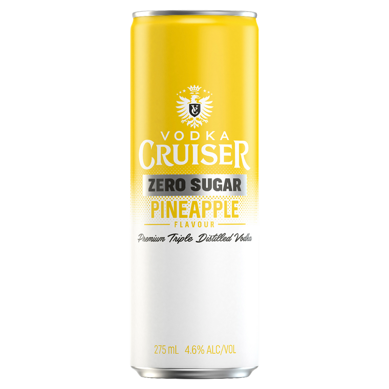 Vodka Cruiser Free Pineapple 275mL Cans 24 Pack (Q)