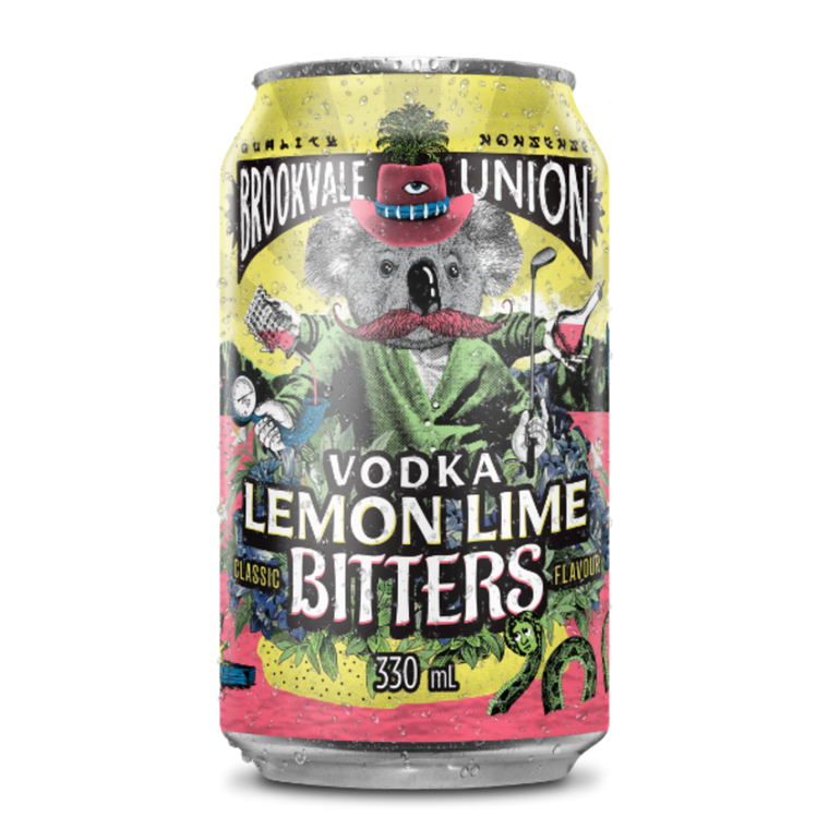 Brookvale Union Lemon, Lime and Bitters 330mL Cans 24 Pack (Q)