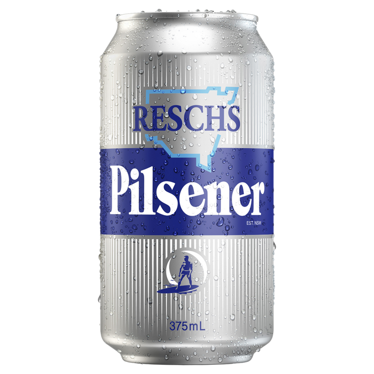 Reschs Pilsner 375mL Cans 24 Pack (Q)