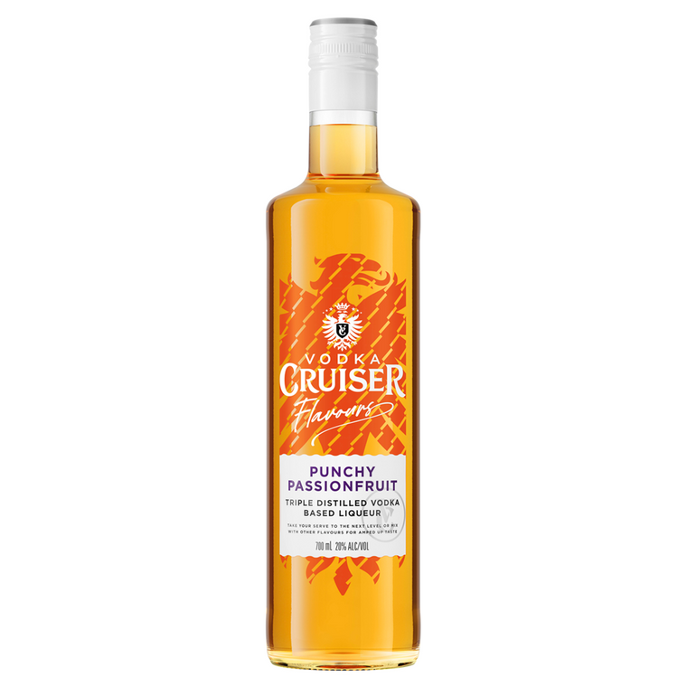 Vodka Cruiser Flavours Punchy Passionfruit 20% 700mL Bottle (Q)