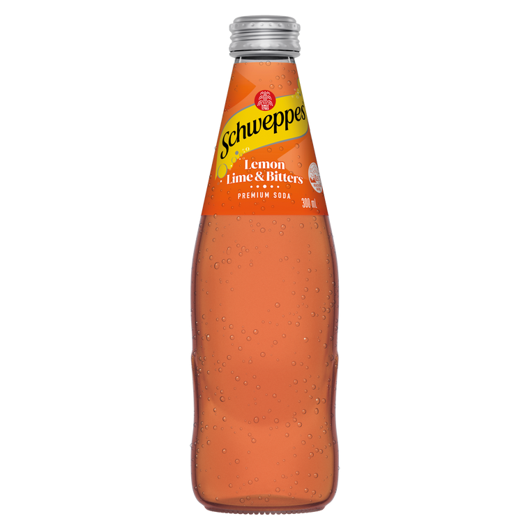Schweppes Lemon Lime Bitters 300mL Bottles 24 Pack (Q)