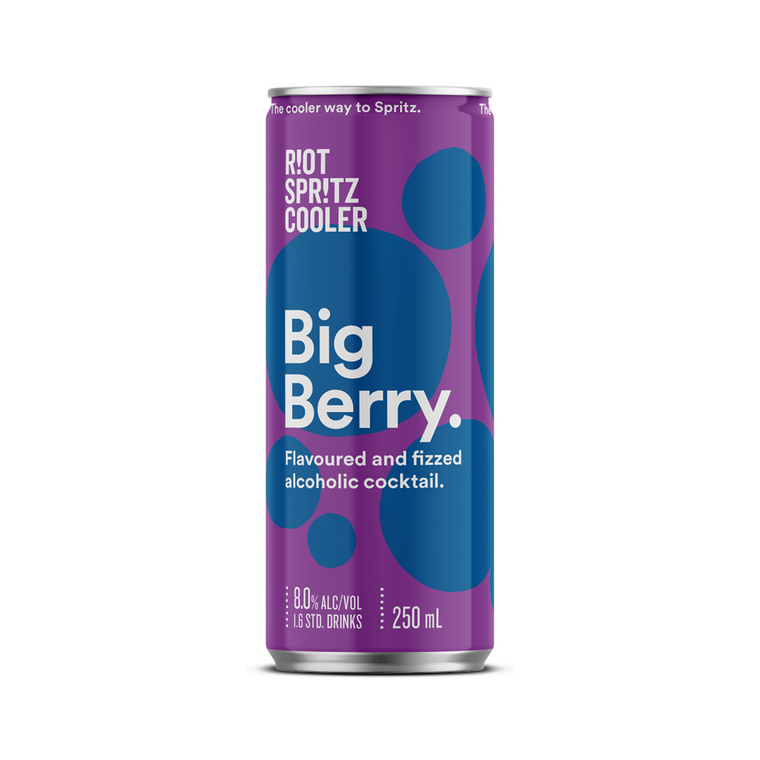 R!OT Big Berry Spritz 250mL Cans 24 Pack (Q)