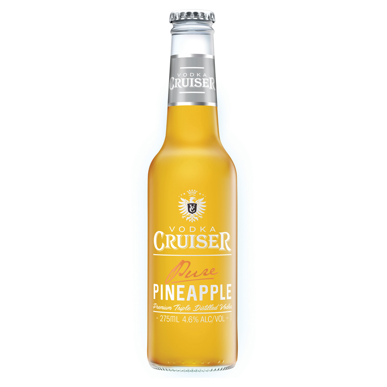 Vodka Cruiser Pure Pineapple 275mL Bottles 24 Pack (Q)