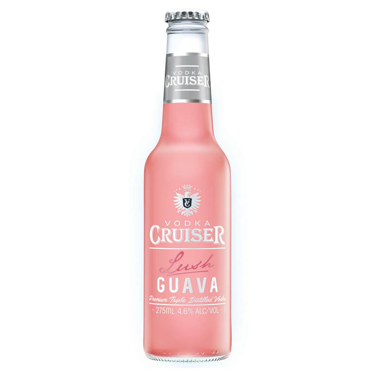 Vodka Cruiser Lush Guava 275mL Bottles 24 Pack (Q)