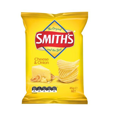 Smiths Crinkle Cut Cheese & Onion Chips 18 x 45g Bags
