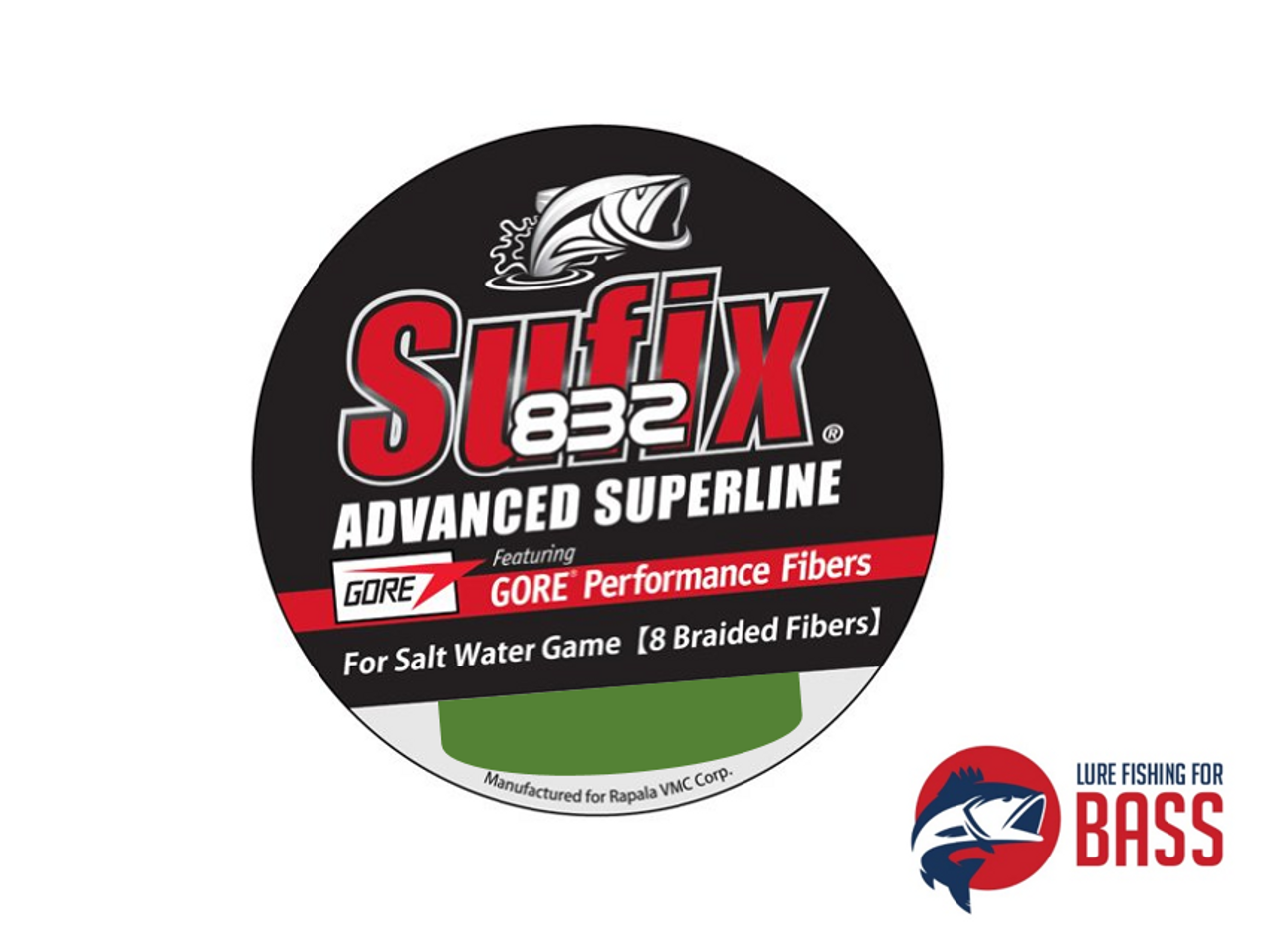 Sufix 832 Advanced Superline 30lb Braid Low-Vis Green