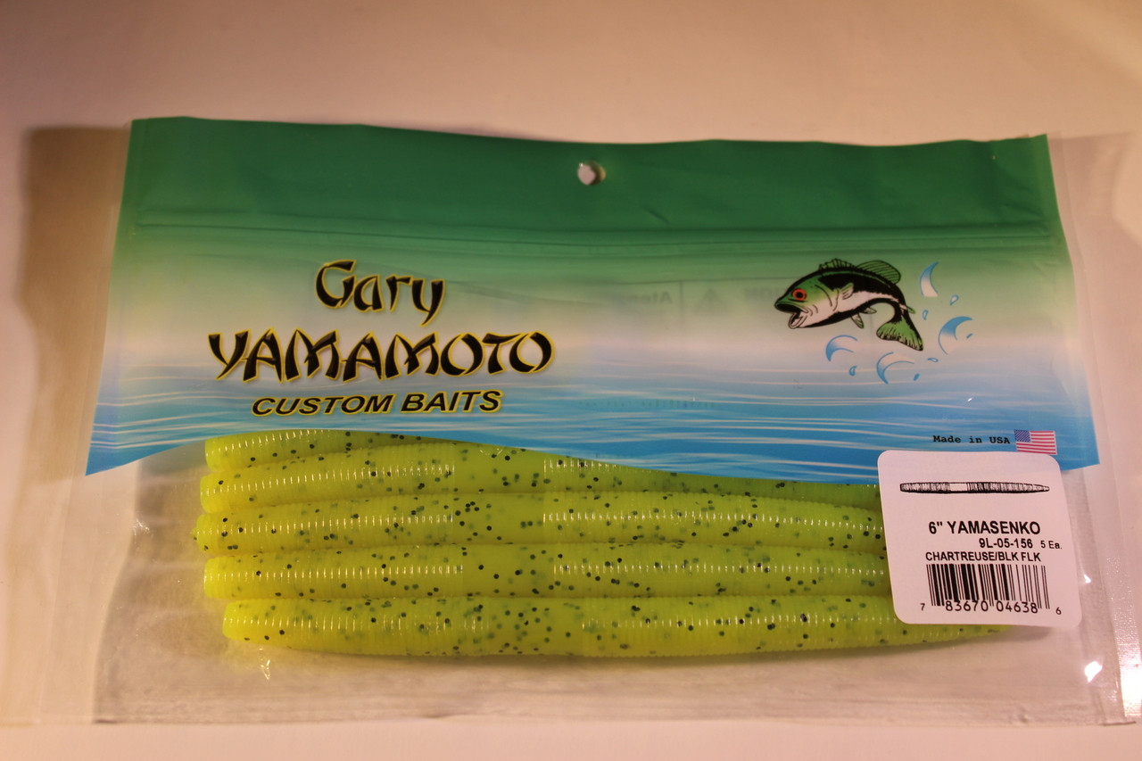 Gary Yamamoto 6 inch Senko Neon Green Lure Fishing for Bass
