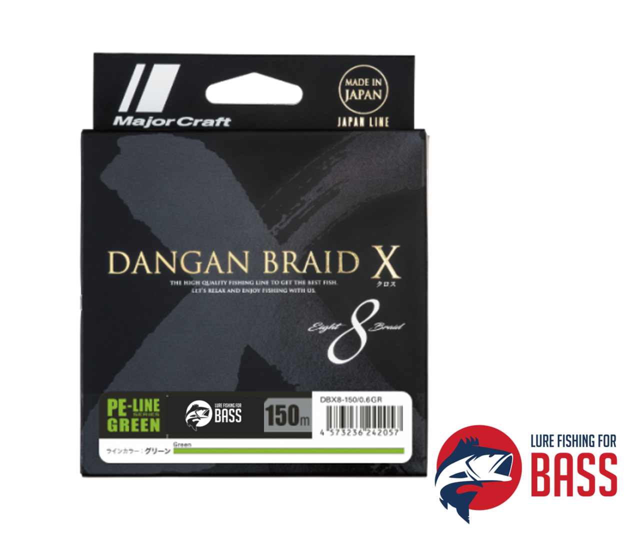 Major Craft Dangan Braid Green DBX8 150m PE1.5 30lb