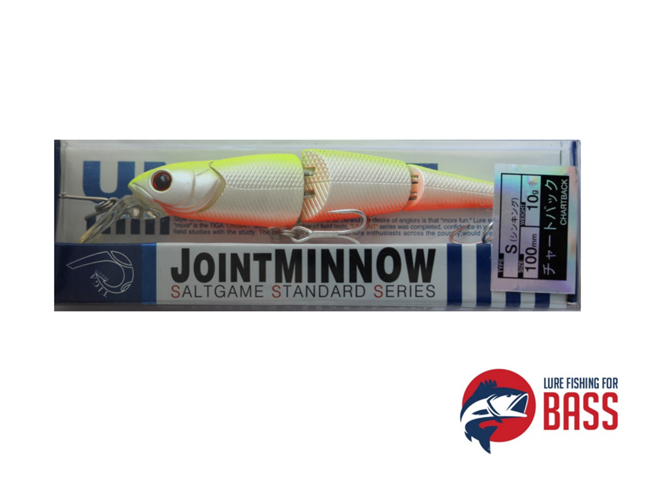 Tiga Joint Minnow 100 Chart Back 10g - Lure Fishing for Bass