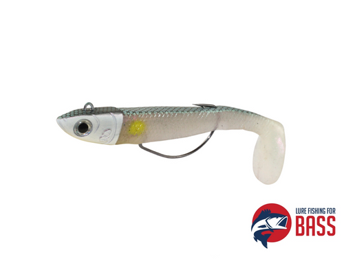 Sidewinder Weedless Minnows Green & Yellow Spot 4.5 Inch 12g