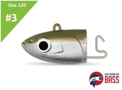 Fiiish Black Minnow Jig Head Deep Khaki 37g Bass Lures
