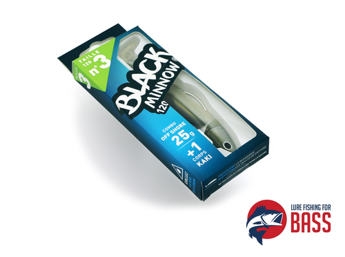 Fiiish Black Minnow Off Shore No.3 - 12cm - 25g, Leurre Kaki Pour Pêche Sportive