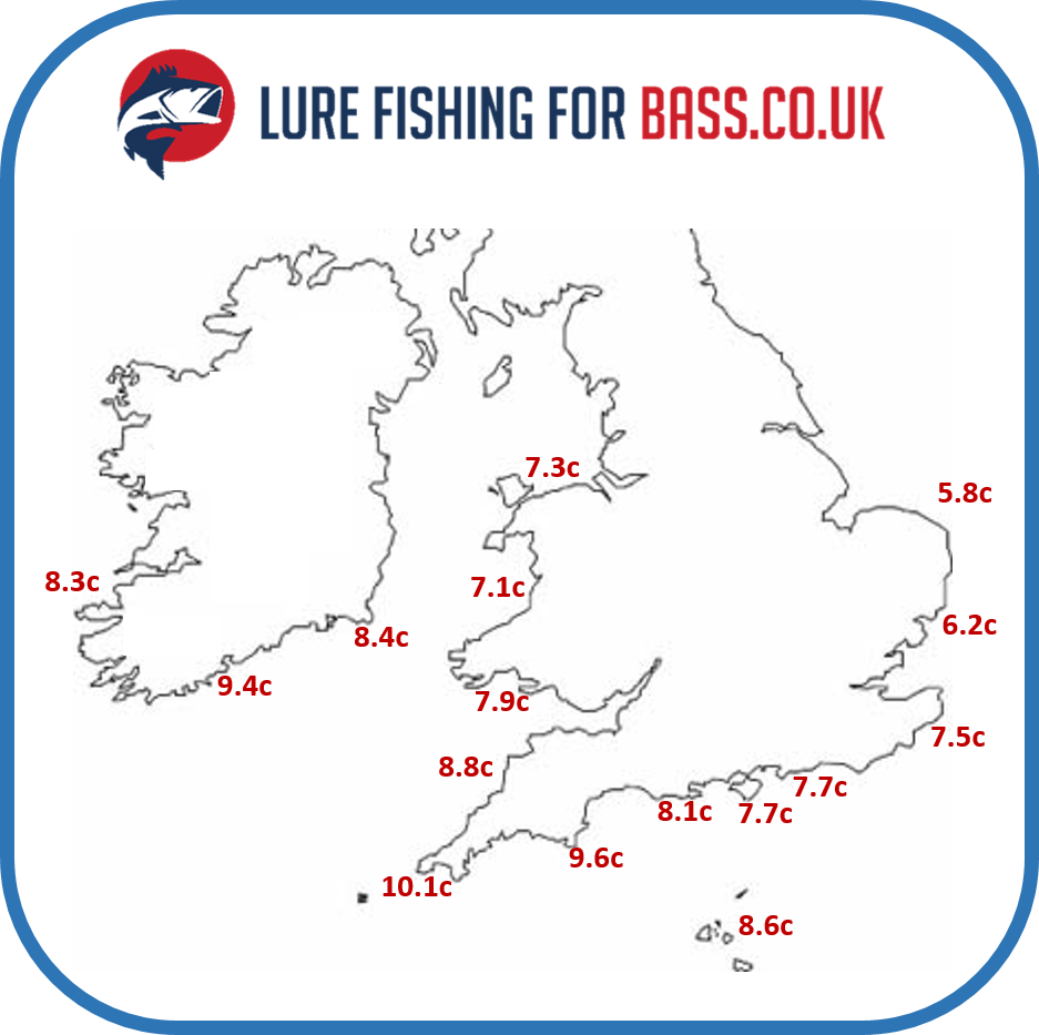 5th March Sea Temperature Lure Fishing for Bass