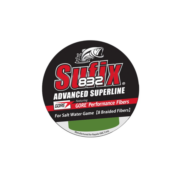 Sufix 832 Braid Low Vis Green 250M 9.2LG 20LB