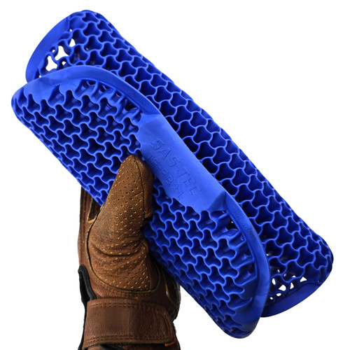 Flexible SAS-TEC TF-FB2-L back protector showing Tripleflex articulation and bendable motorcycle armor design