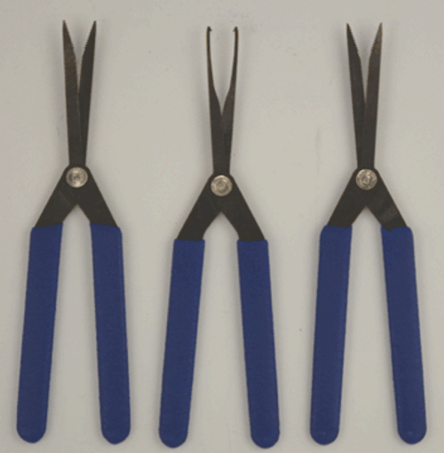 3 Piece Scissors Extractors In A Leather Case