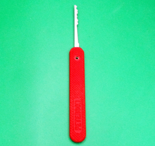 Long Ripple- Govt Steel with Plastic Handles- RED