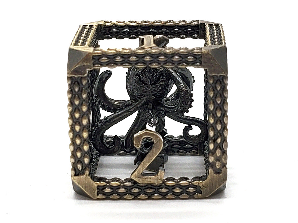 Old School Dice: Hollow Metal 7-Piece Set - The Kraken - Ancient