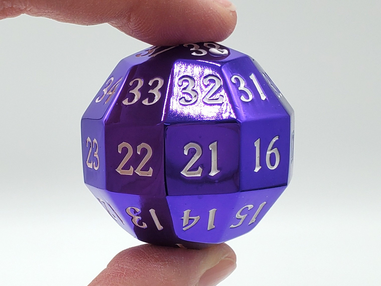 Old School Dice: Metal D40 Spindown - Electric Purple - Old School