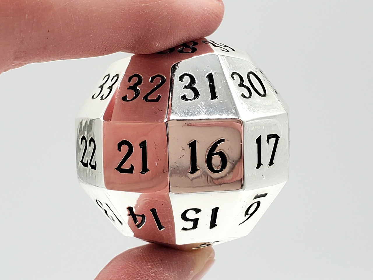 Dice: Metal D40 Spindown - Silver with Black Metal Dice Set | OSD