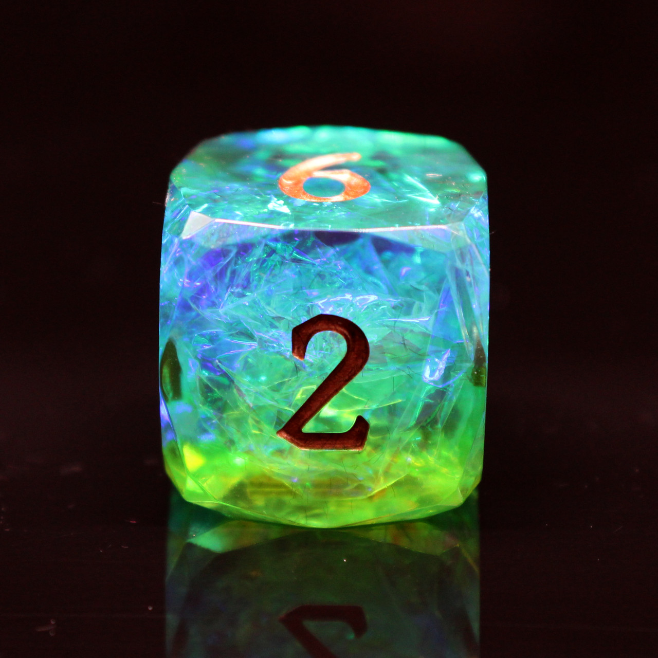 Old School Dice: Sharp Edged 7-Piece Dice Set - Diamond Cut