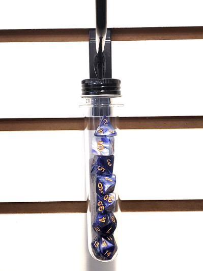 Old School 7 Piece DnD RPG Dice Set: Vorpal - Purple & Grey w/ Gold