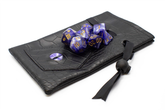 Old School Dice: Dragon Eye Dice Bag - Black Dragon 
