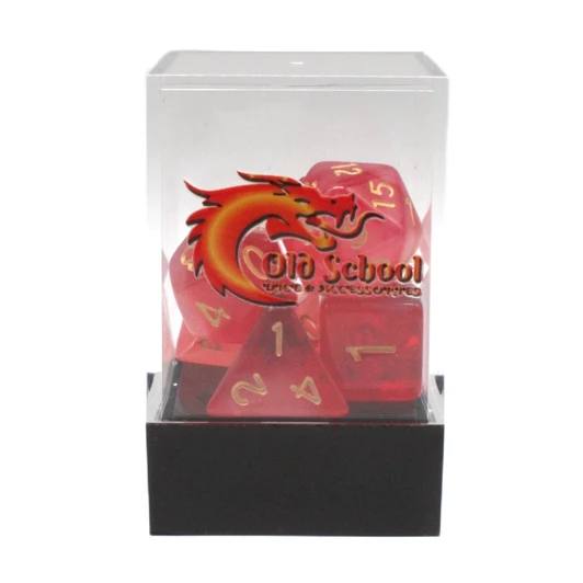 Old School Dice 7-Piece RPG Dice Set: Odyssey - Red