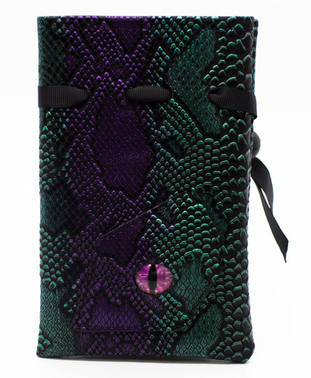 Old School Dice: Dragon Eye Dice Bag - Spectral Dragon - Purple & Green