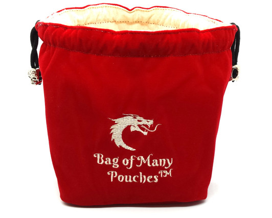 Old School Dice: Bag of Many Pouches Dice Bag - Red